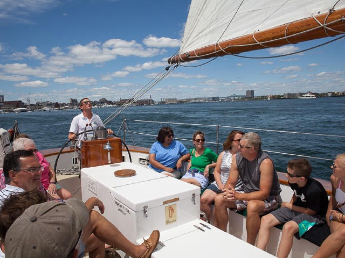 a group of people on a boat
